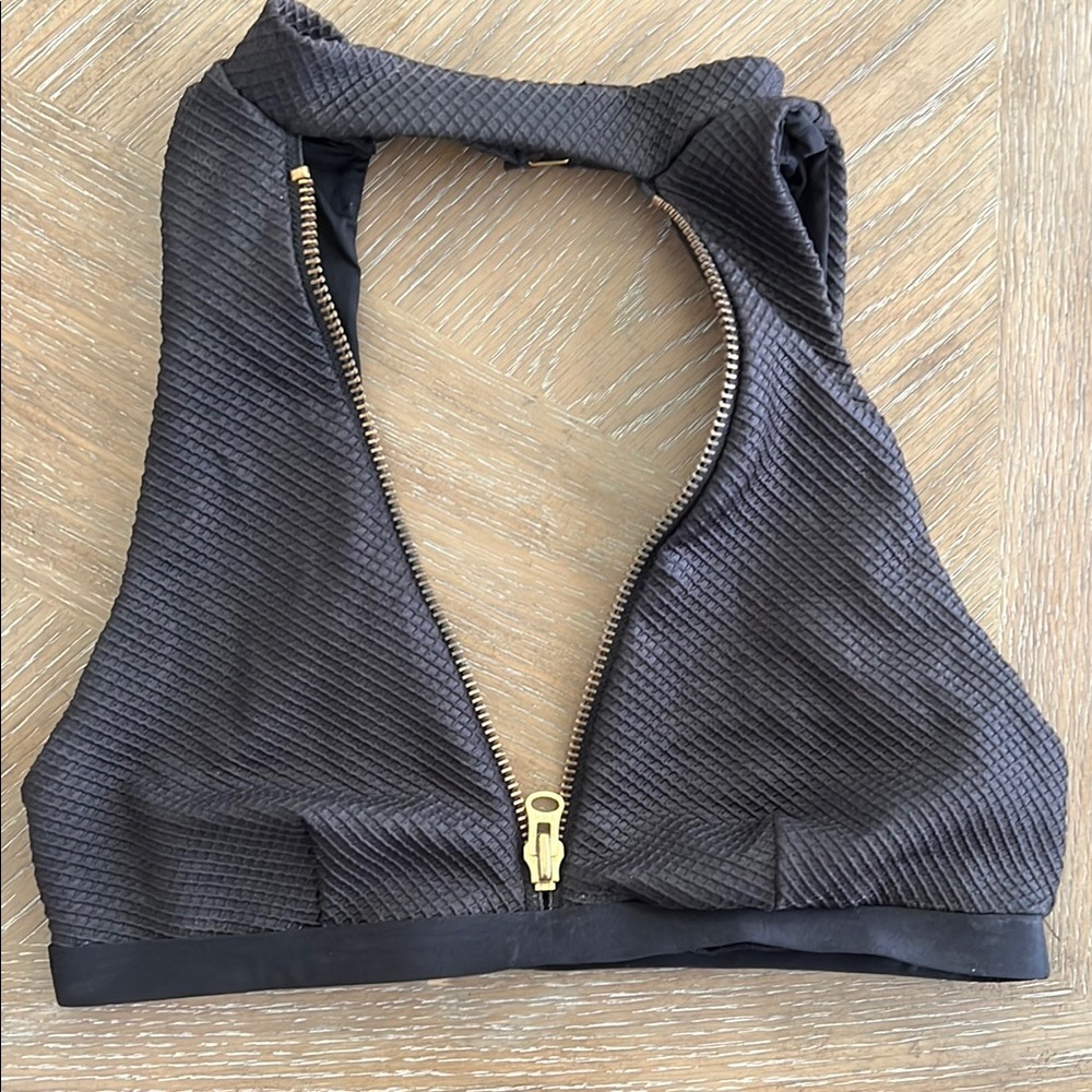 Black Textured Women's Intimate Top